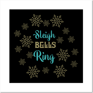 Merry Christmas Sleigh bells ring Posters and Art